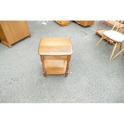 2111 - Late 20th century Ercol bedside table, length 47cm, depth 44cm & height 54cm