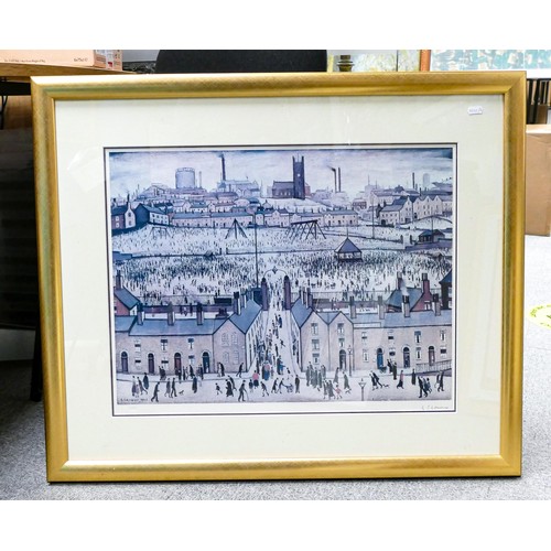 2149 - Laurence Stephen Lowry (1887-1976). Britain at Play, artist signed print, BCD blind stamp, 47cm x 60... 