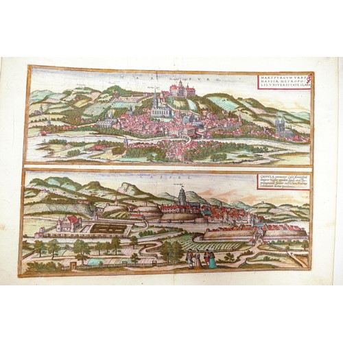 2161 - 14 hand coloured original maps from the atlas CIVITATES ORBIS TERRARUM, Georg Braun 1541 - 1622.  Al... 