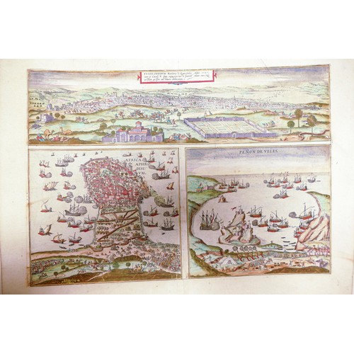 2161 - 14 hand coloured original maps from the atlas CIVITATES ORBIS TERRARUM, Georg Braun 1541 - 1622.  Al... 