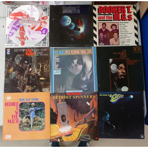 2197 - A collection of 1970's & later LP records to include The Sounds of Boots, Booker T & the MG's, Otis ... 