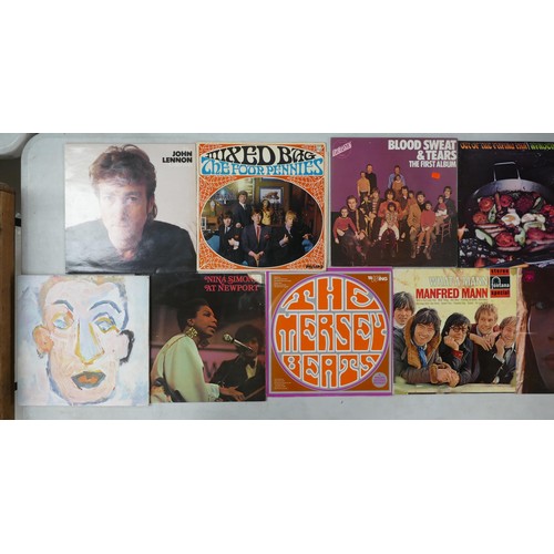 2198 - A collection of 1960's ,70's & later LP Records to include John Lennon, Manfred Mann, Wynder K. Frog... 