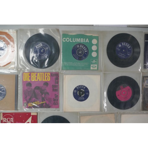 2199 - A collection of 1960's, 70's & later Single Records to include The Beatles, Tony Sheridan, The Kinks... 