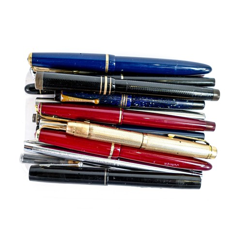 2216 - A collection of vintage pens & pencils including Swan, Burnham, Parker, Silver pencils etc. (19)