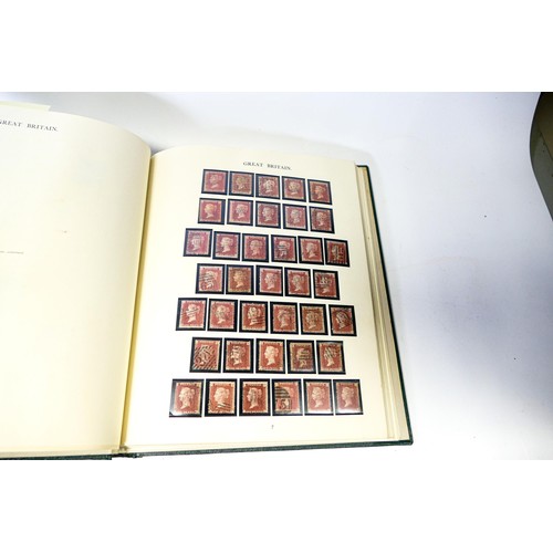 2255 - Comprehensive GB stamp collection in Windsor album - includes some good stamps - penny black & 2d im... 