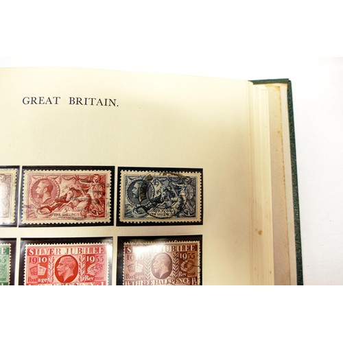 2255 - Comprehensive GB stamp collection in Windsor album - includes some good stamps - penny black & 2d im... 