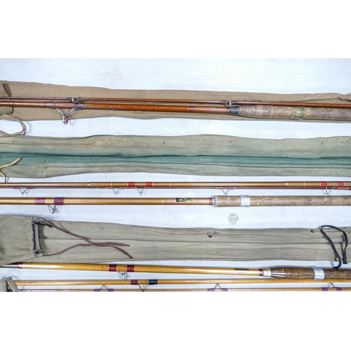 2260 - A collection of vintage fishing tackle to include -Hardy Gordon Conquest 13ft match rod, Priory of B... 