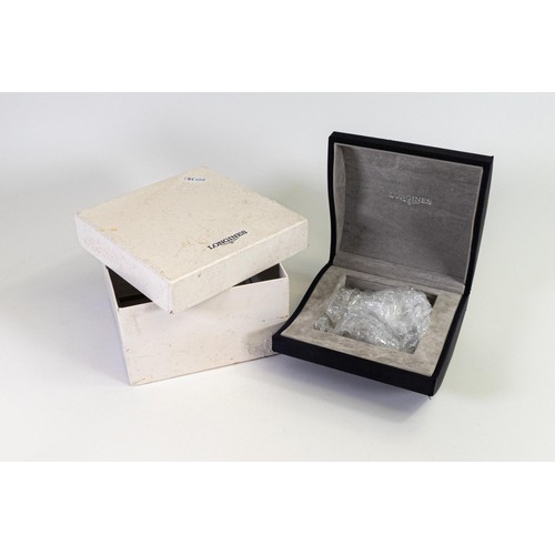 2824 - Longines spare wristwatch box, inner and outer box, 15cm x 15cm.