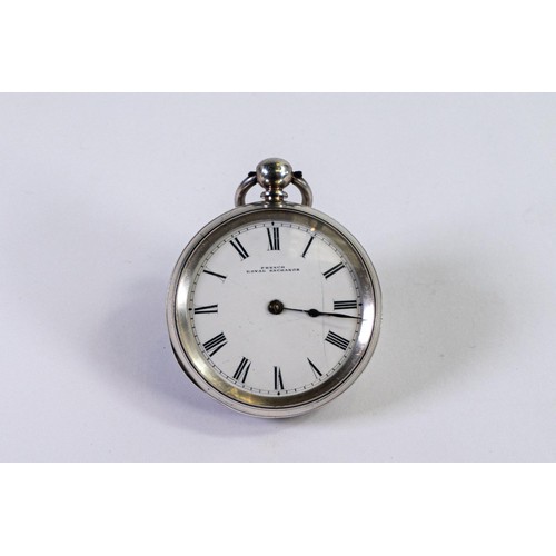 2826 - Silver open faced pocket watch 