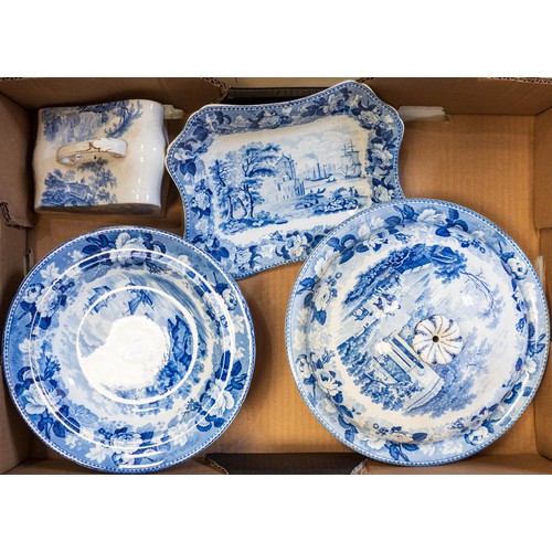 681 - Extensive 47 piece 19th century Wedgwood blue & white transfer decorated part dinner service featuri... 