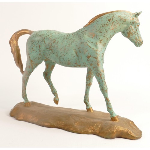 368 - North Light large resin figure of a horse on a plinth, height 24cm. This was removed from the archiv... 