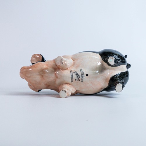 715A - A Beswick England Prototype Wessex Saddleback Boar C2006, length 28cm, height 15cm