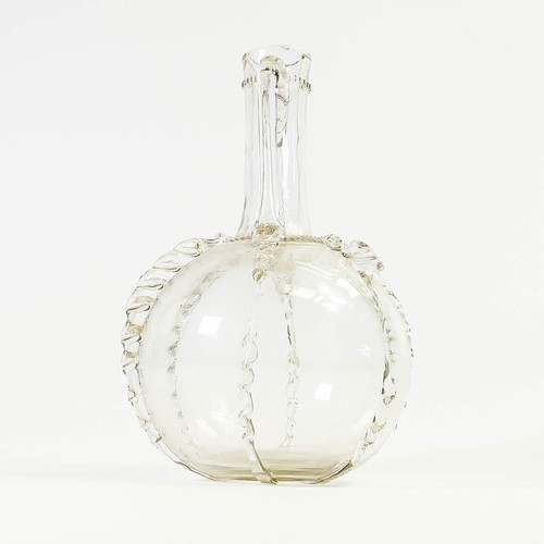 1734 - Late 18th century Dutch ruffled flask (losses to three ruffles).