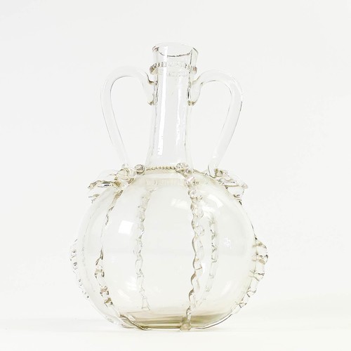 1734 - Late 18th century Dutch ruffled flask (losses to three ruffles).