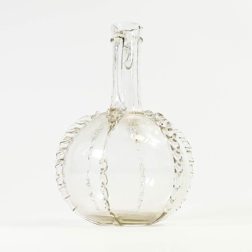 1734 - Late 18th century Dutch ruffled flask (losses to three ruffles).