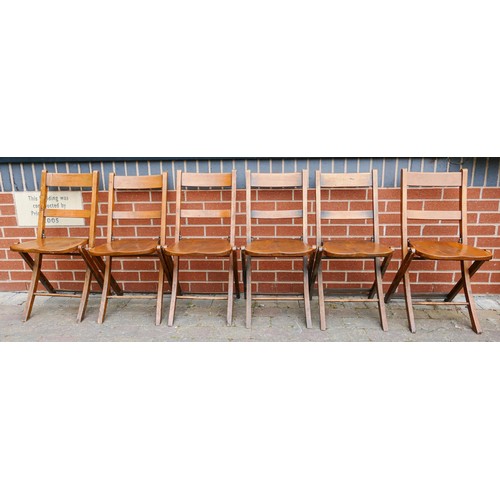 2080 - Early 20th century folding Sunday School chairs set of eight, a further amount of this will be in Su... 