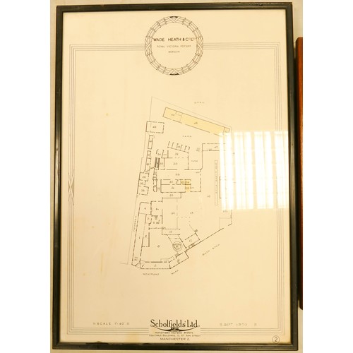 412 - Original Plans of the Wade Heath & Co Ltd., Royal Victoria Burslem Factory dated 1970 together with ... 