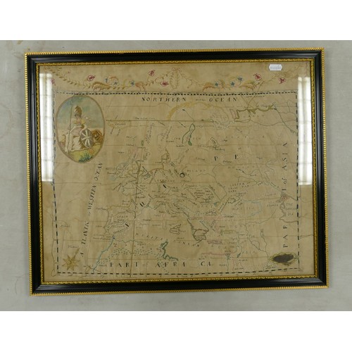 2180 - Six large framed maps 17th/18th century in similar (but not exactly) sized matching frames.  The lar... 