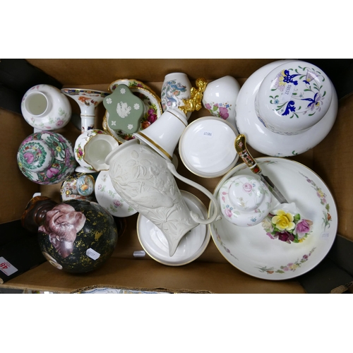 48 - A mixed collection of items to include Royal Crown Derby Imari Decorated Knife, Wedgwood Marabelle p... 