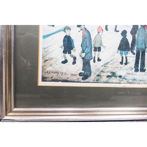 2188 - L.S. Lowry Signed print.  Signed in the margin, and again on the reverse, detailing the location of ... 