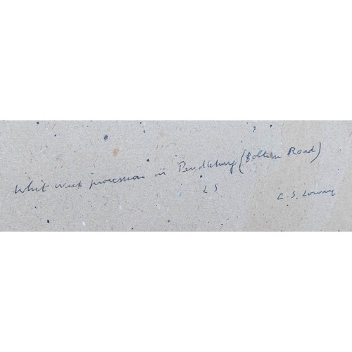 2188 - L.S. Lowry Signed print.  Signed in the margin, and again on the reverse, detailing the location of ... 