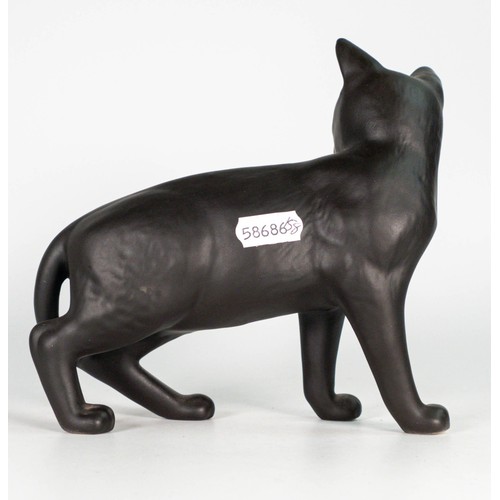 767 - Beswick Siamese cat standing 1897 in black matt finish.