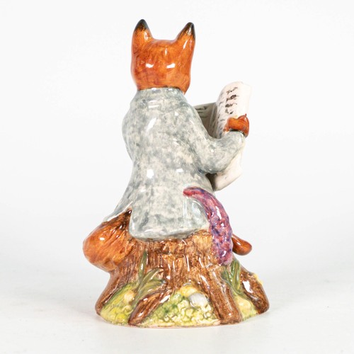 888 - Beswick prototype Beatrix Potter figure Foxy Reading News, painted in a different colourway, with Ro... 