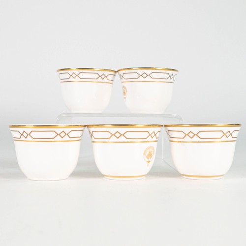 1646 - De Lamerie Fine Bone China heavily gilded tea bowls, specially made high end quality items, made in ... 