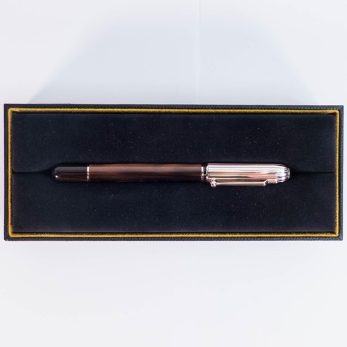 2277 - Alfred Dunhill boxed Sidecar Brown Resin Chassis Rollerball pen