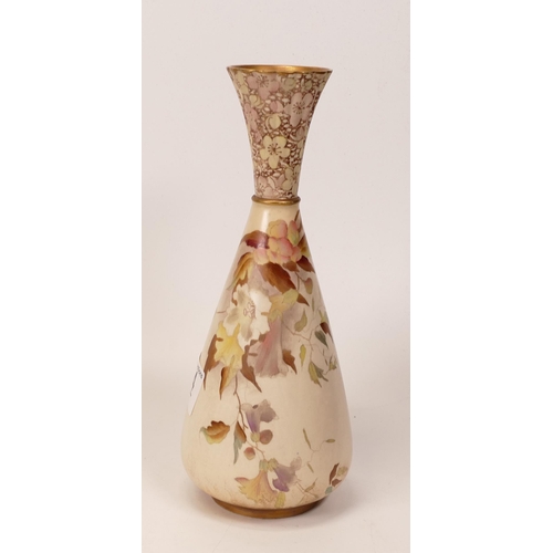 68 - Carlton blush ware Vase with Catalpa  Floral decoration, by Wiltshaw & Robinson, C1900, height 22cm