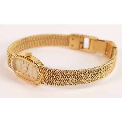 Ladies Longines gold plated quartz wristwatch and bracelet