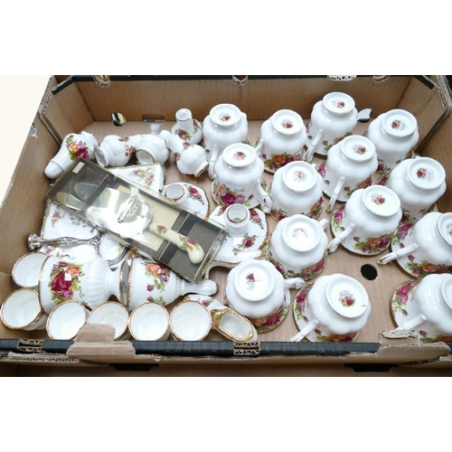 1802 - A very large collection of Royal Albert Old Country Roses tea and dinner ware to include - lidded tu... 