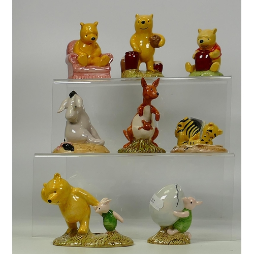 261 - Boxed Royal Doulton Winnie The Pooh figures The Windy Day Wp2, Piglet & the Balloon Wp5, Pooh Counti... 