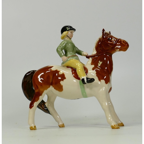 267 - Beswick girl on skewbald pony 1499