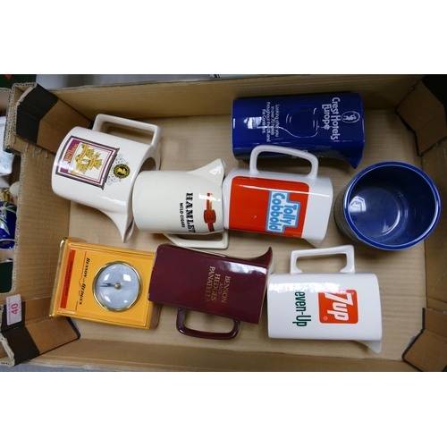 40 - A collection of Wade Advertising Water jugs including 7up, Hamlet, Tolly Cobbold etc  .  These items... 