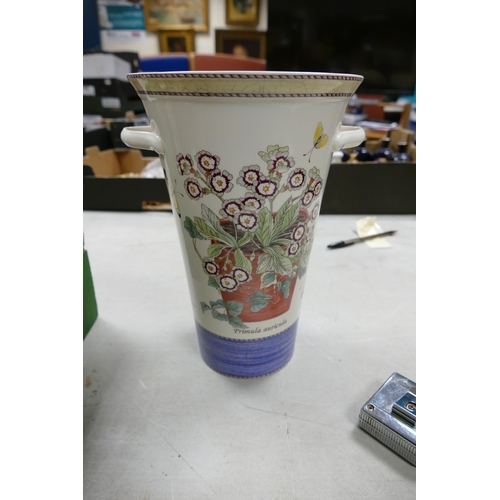 54 - Wedgwood Sarah's Garden Patterned large handled vase, height 26cm