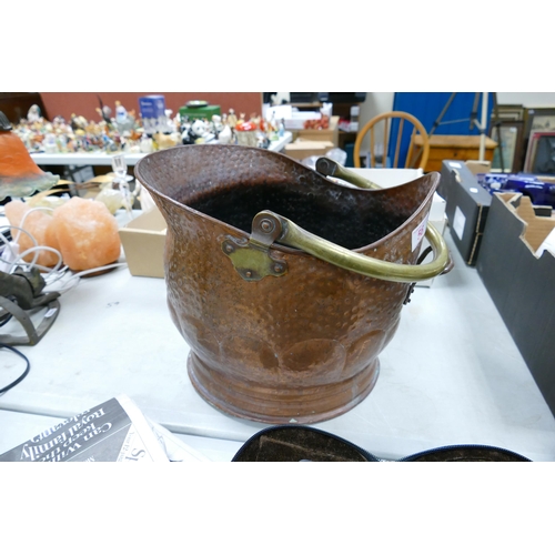 56 - Antique Copper Coal Scuttle