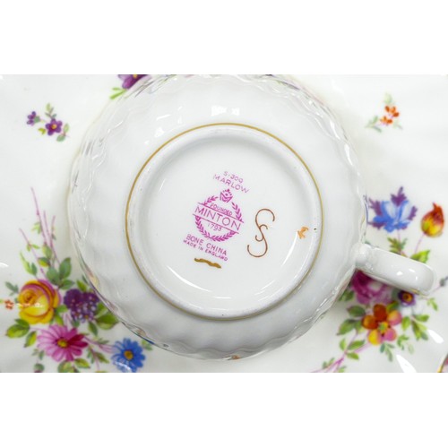 66 - A large collection of Minton Marlow pattern tea & coffee ware to include tea & coffee services, trio... 