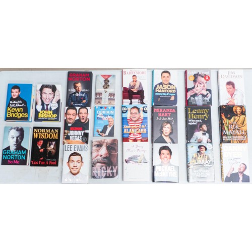 84 - A large collection of signed hardback Comedy related Books including Kevin Bridges, John Bishop, Joh... 