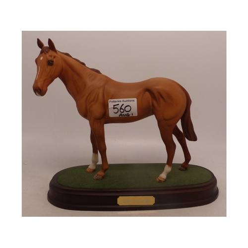 560 - Royal Doulton Horse Figure 'Mr Frisk' on Wooden Base