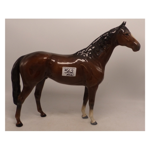 562 - Beswick Large Hunter Brown Gloss Model 1734