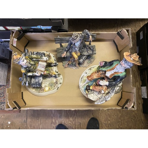 12 - Three Capodimonte Type Tramp Figures, tallest 27cm(3)