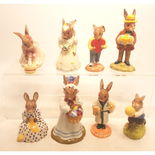 258 - Boxed Royal Doulton Bunnykins Figures Ballerina Db176, Sweet Heart Db130, Susan Db70, Harry Db73, Br... 