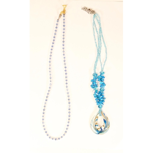 464 - Murano Type Glass Necklace & similar spectacle chain(2)