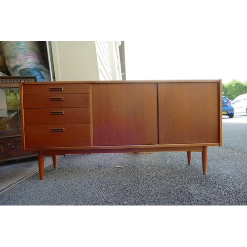 613 - Large Mid Century four drawer Sideboard with two door cupboard