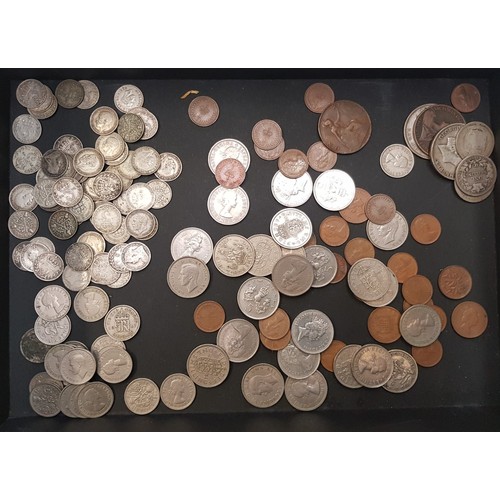 A collection of UK pre-decimal and decimal coins to include 3 pence ...