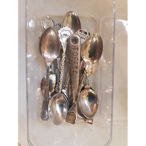 466 - A collection of spoons & similar