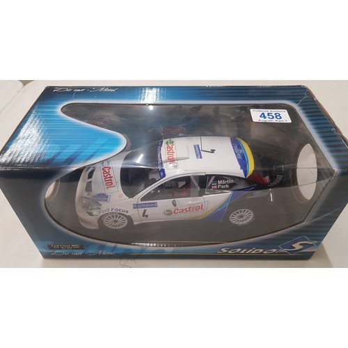 458 - Boxed 1:18 Solido Model Toy Car Ford Focus WRC Tour De Corse 2003