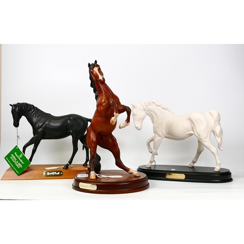 487 - Royal Doulton Connoisseur Horses  Spirit of Youth, Spirit of Freedom & Spirit of the Wild