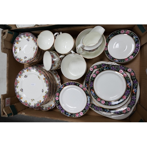 123 - A mixed collection of items to include Aynsley floral decorated tea ware, similar Grafton items etc